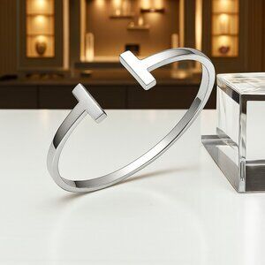 🆕️Minimalistic 18K Gold Plated Stainless Steel Elegant Cuff Bangle Bracelet